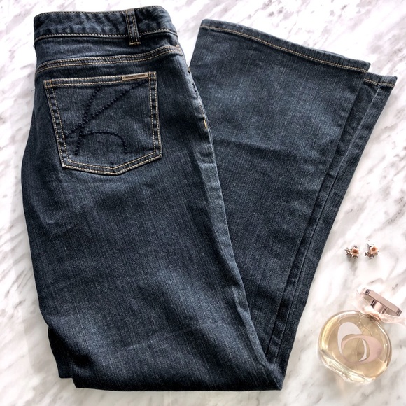 Michael Kors Dark Wash Bootcut Jeans Size 8 Petite - Picture 1 of 7